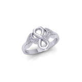 Angel Wings with Infinity Sterling Silver Ring TRI1711 - Jewelry