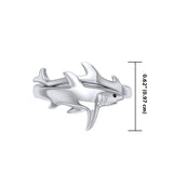 Big Eye Thresher Shark Sterling Silver Ring TRI1712 - Jewelry