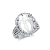 Goddess Sterling Silver Ring with Natural Clear Quartz TRI1722 - Jewelry