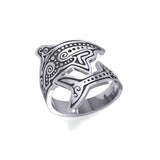 Aboriginal Shark Silver Spoon Ring TRI1736