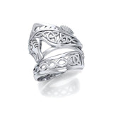 Celtic Knots Silver Seahorse Spoon Ring TRI1737 - Jewelry