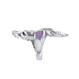Alighting breakthrough of the Mythical Phoenix ~ Sterling Silver Ring with Gemstone Accents TRI1740 - Jewelry