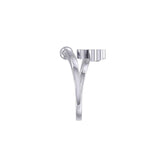 Enamel Shamrock Clover Silver Wrap Ring TRI1749 - Jewelry