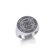 Sigil of the Archangel Raziel  Sterling Silver Ring TRI1762