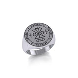 Sigil of the Archangel Raziel Silver Ring TRI1762