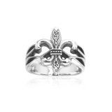 Celtic Fleur De Lis Silver Ring TRI203