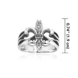 Celtic Fleur De Lis Silver Ring TRI203 - Jewelry