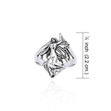 Dance her way to your heart ~ Sterling Silver Jewelry Dancing Fairy Ring TRI522 - Jewelry
