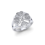 Shamrock Celtic Knotwork Ring TRI537 - Jewelry