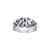 Celtic Knot Snakes Ring TRI560