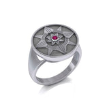 Be a Star Sterling Silver Ring with Gemstone by Sibylle Grummes Unruh TRI625 - Jewelry