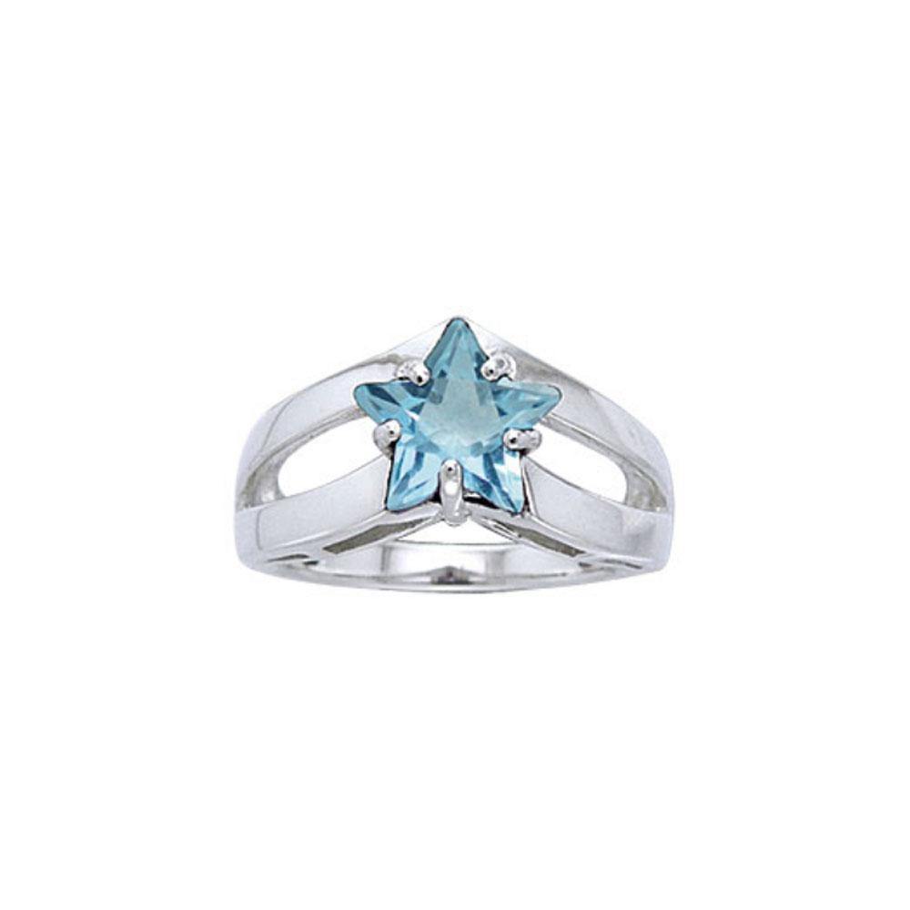 Designer Elegant Cubic Zirconia Star Ring TRI725 - Jewelry