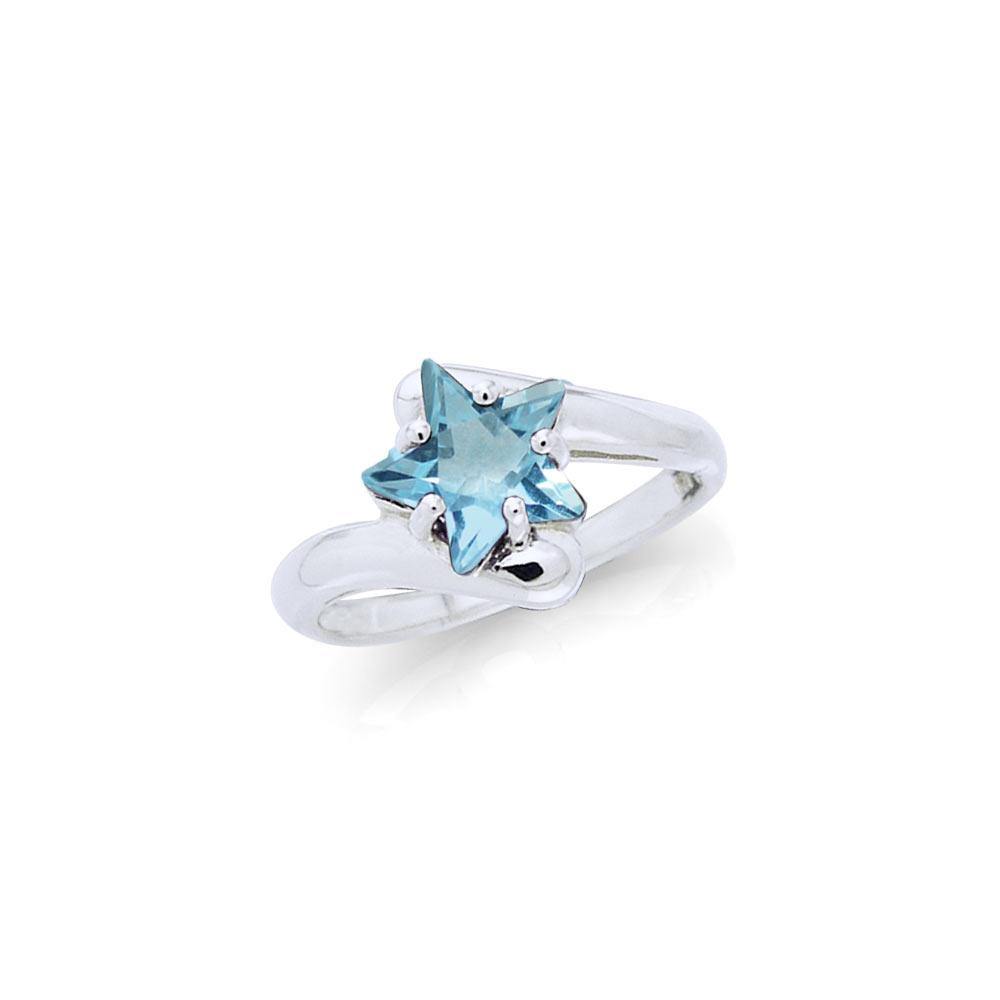 Designer Elegant Cubic Zirconia Star Ring TRI727 - Jewelry