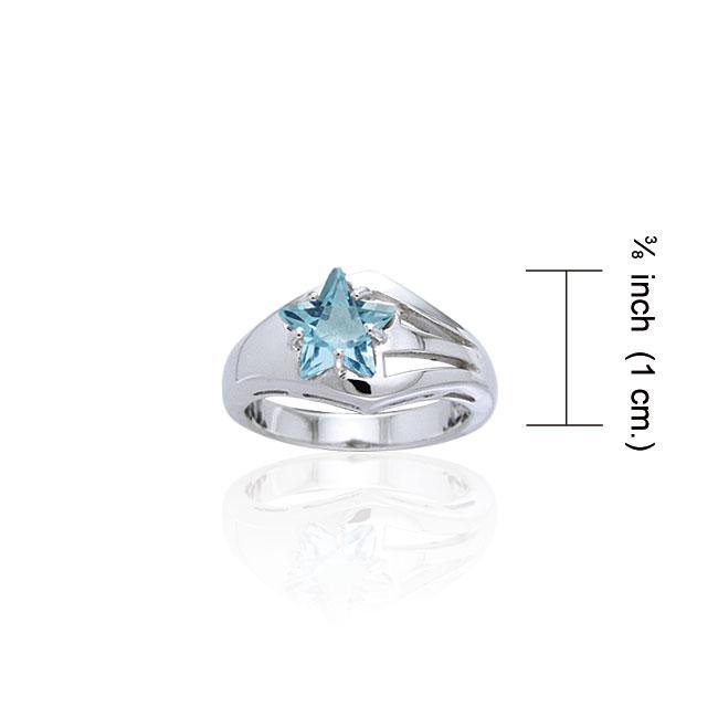 Designer Elegant Cubic Zirconia Star Ring TRI730 - Jewelry
