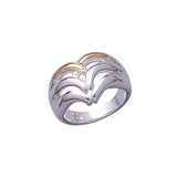 Modern Design Silver and Gold Ring TRV3422 - Jewelry