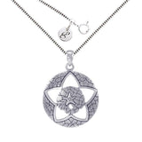 Sand Dollar Silver Necklace Set TSE689