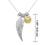 Angel Wing Chime Ball Necklace TSE710P - Jewelry