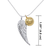 Angels Wing Chime Ball Necklace TSE711P - Jewelry
